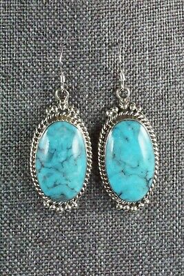 Turquoise & Sterling Silver Earrings - Greg Yazzie