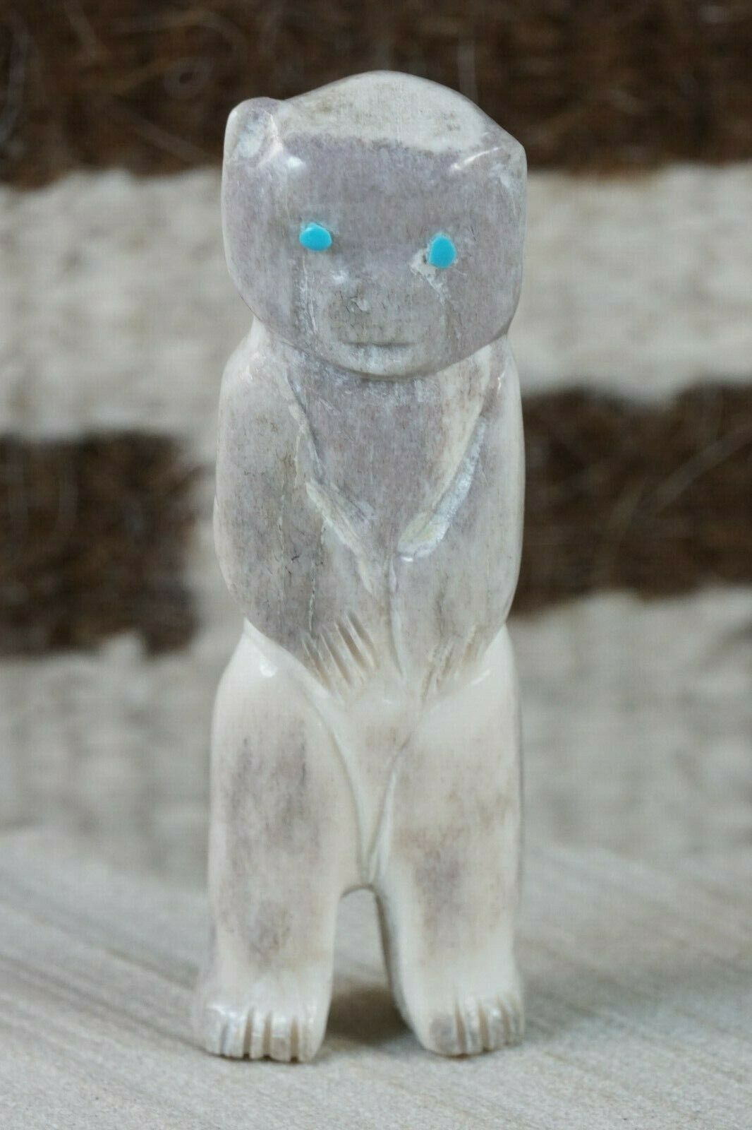 Bear Zuni Fetish Carving - Faron Lowsayatee - High Lonesome Trading
