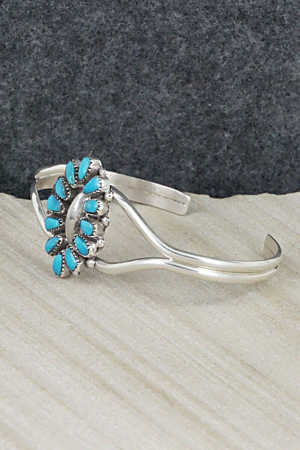 Turquoise & Sterling Silver Bracelet - MaryAnn Chavez