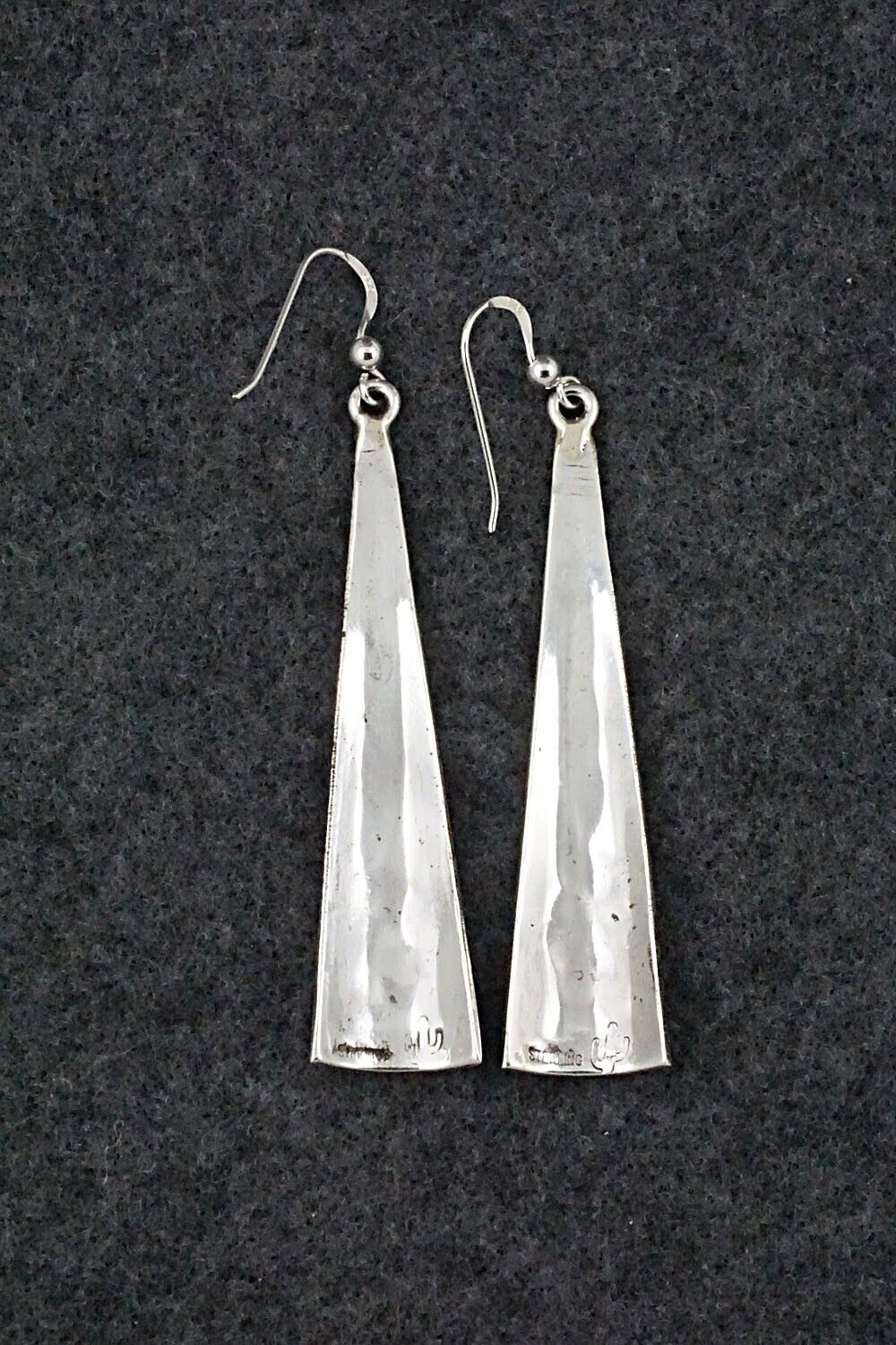Turquoise, Coral & Sterling Silver Earrings - Jolene Yazzie