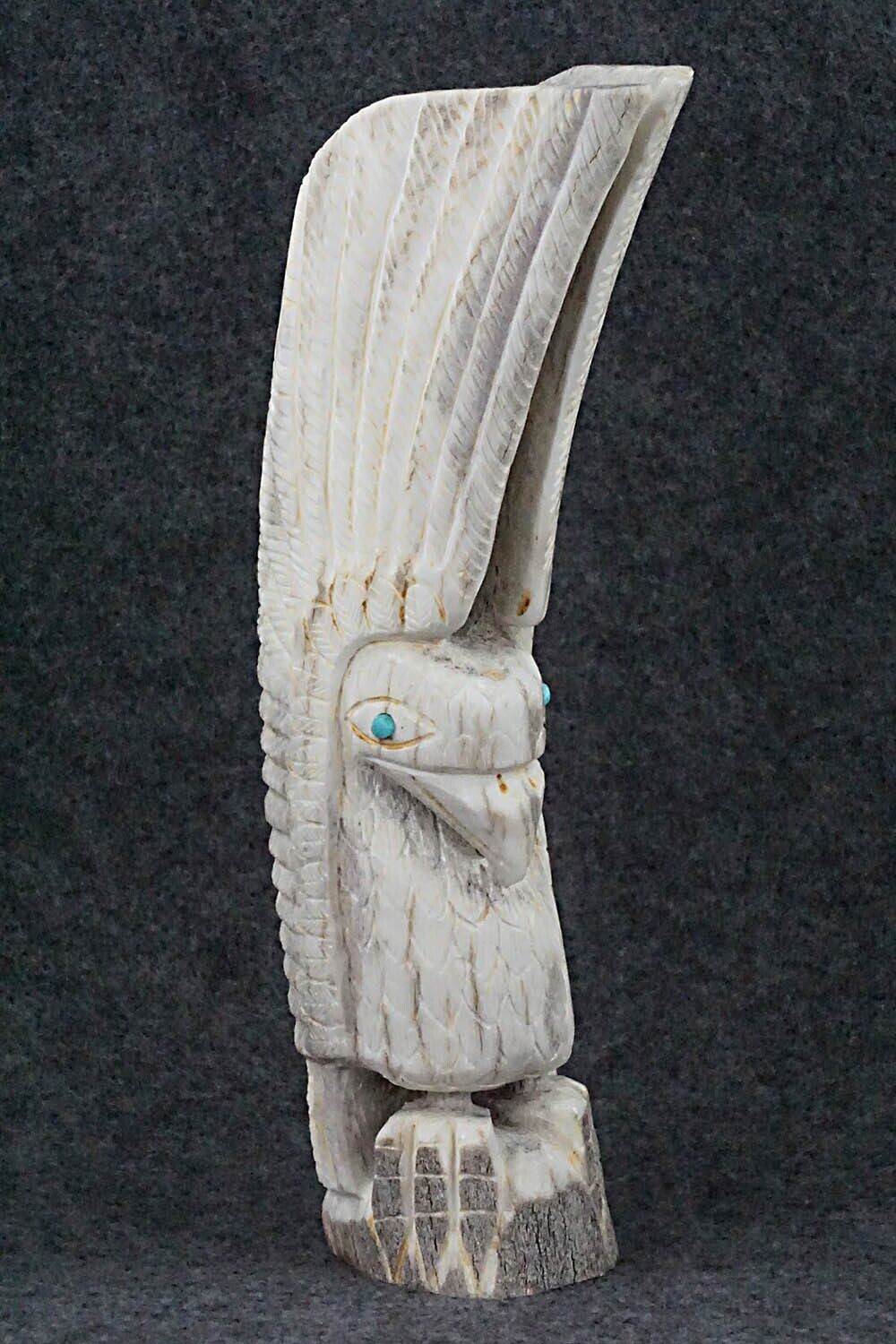 Eagle Zuni Fetish Carving - Garrick Weeka