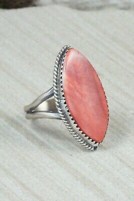 Spiny Oyster & Sterling Silver Ring - Selina Warner - Size 8.5