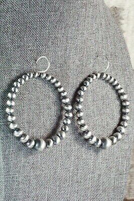 Sterling Silver Navajo Pearl Earrings - Jan Mariano