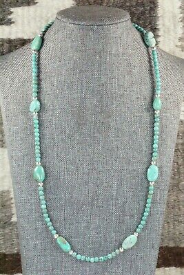 Turquoise & Sterling Silver Necklace - Navajo