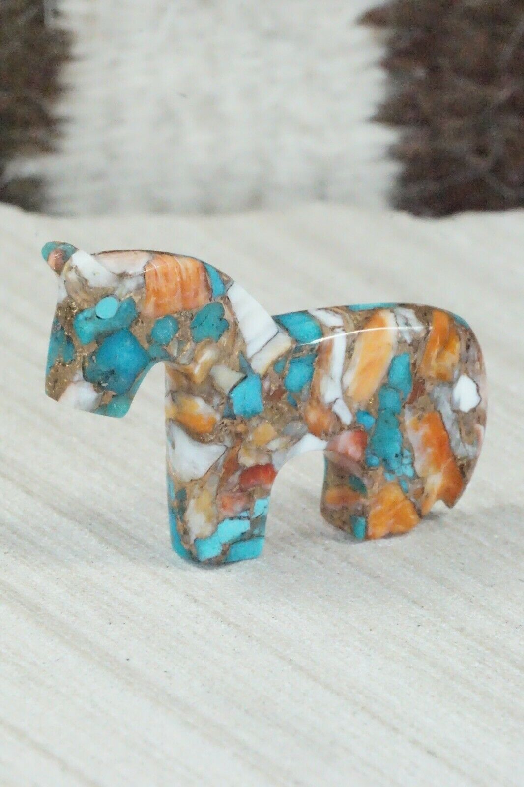 Horse Zuni Fetish Carving - Bernard Laiwakete
