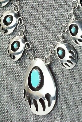 Turquoise & Sterling Silver Necklace - Leta Parker
