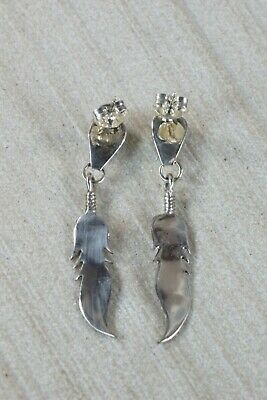 Navajo Lapis and Sterling Silver Earrings - Native American - High Lonesome Trading