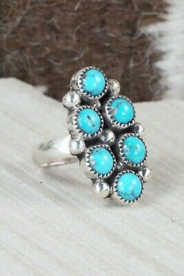 Turquoise & Sterling Silver Ring - Priscilla Reeder - Size 8