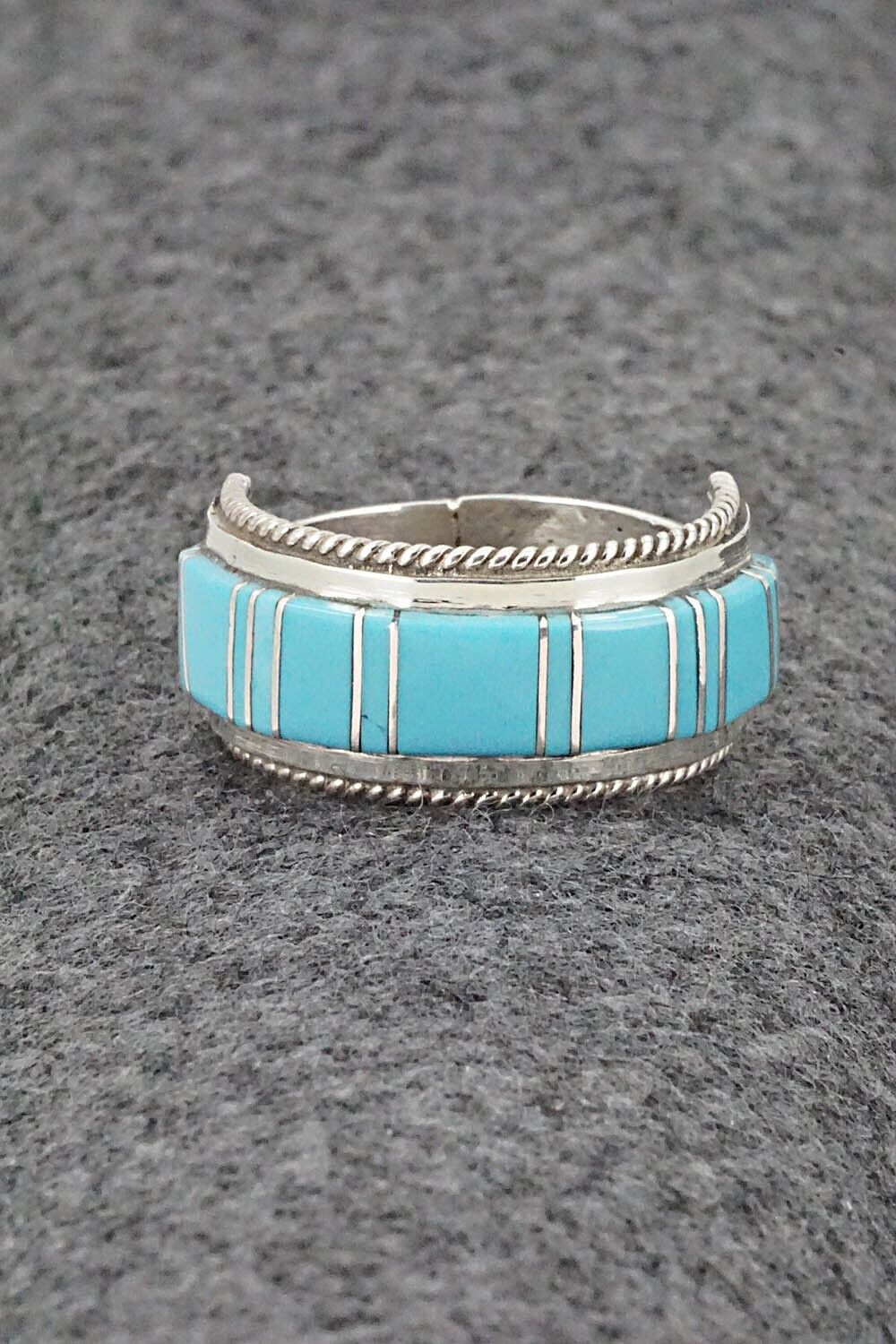Turquoise & Sterling Silver Ring - Deirdre Luna Panteah - Size 11