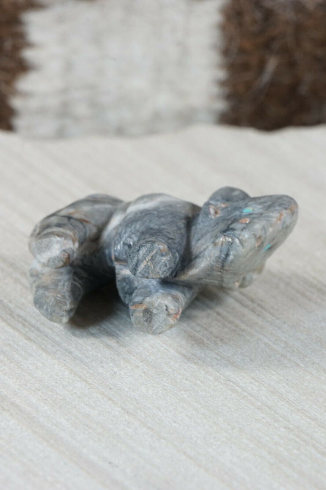 Buffalo Zuni Fetish Carving - Jonas Hastito - High Lonesome Trading