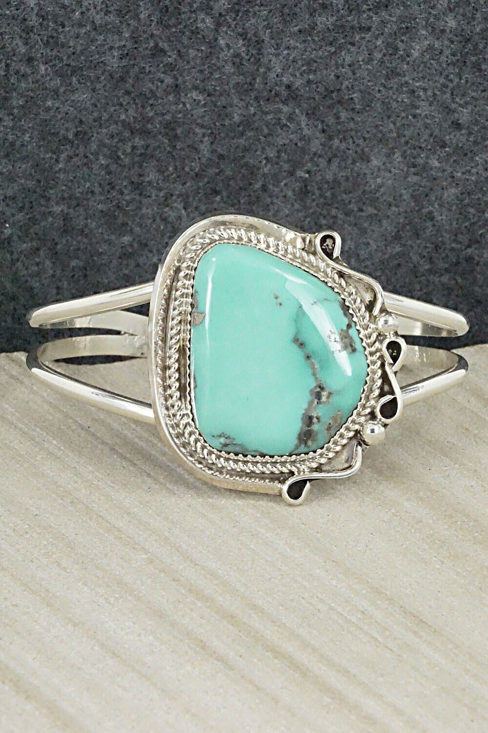 Turquoise & Sterling Silver Bracelet - Donavan Nez