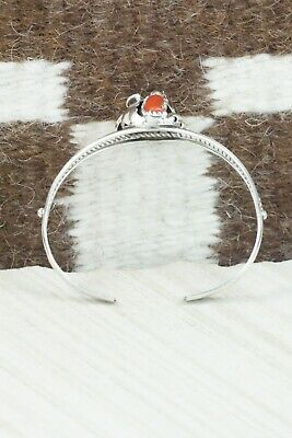 Turquoise, Coral & Sterling Silver Bracelet - Michael Calladitto