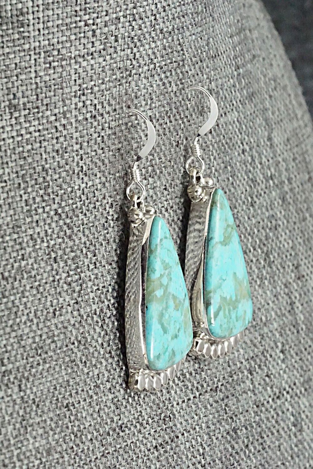 Turquoise & Sterling Silver Earrings - Verley Betone