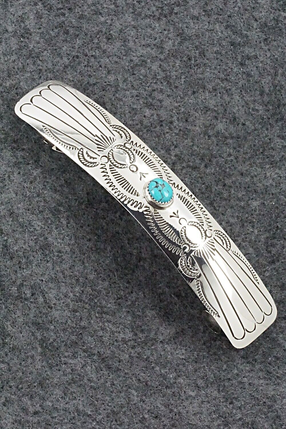 Turquoise & Sterling Silver Hair Barrette - Jolene Begay
