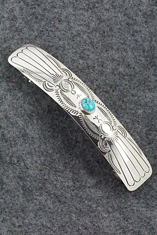 Turquoise & Sterling Silver Hair Barrette - Jolene Begay