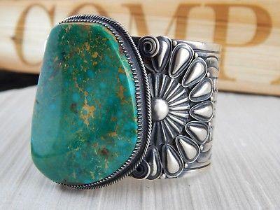 Navajo Turquoise & Sterling Silver Bracelet - Derrick Gordon - High Lonesome Trading