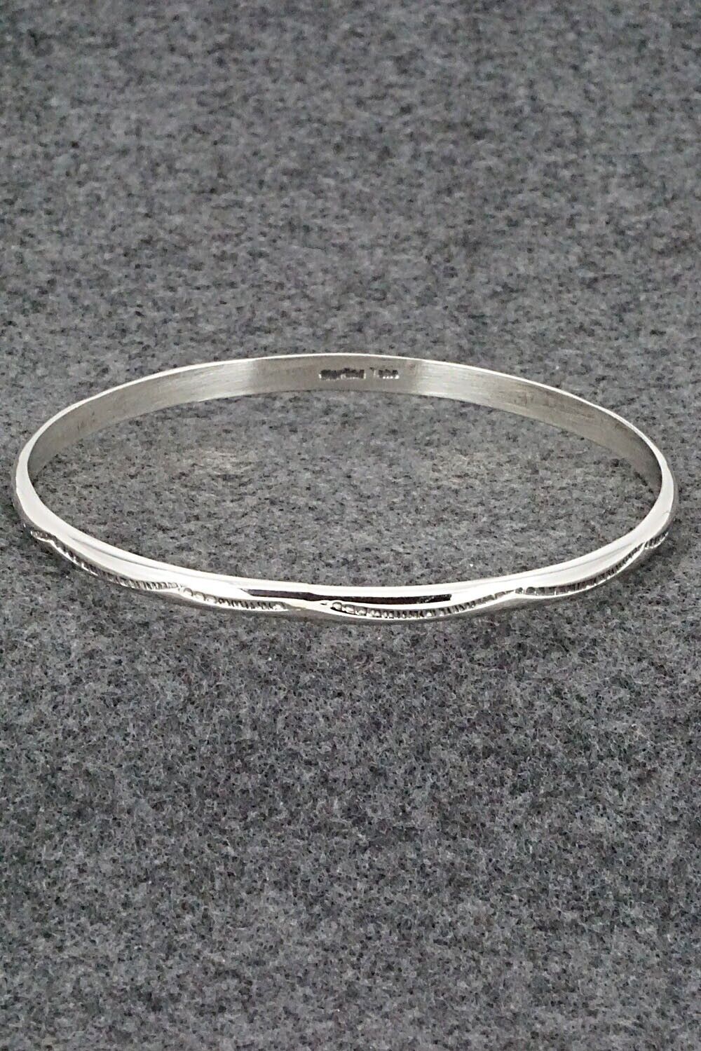 Sterling Silver Bangle Bracelet - Elaine Tahe