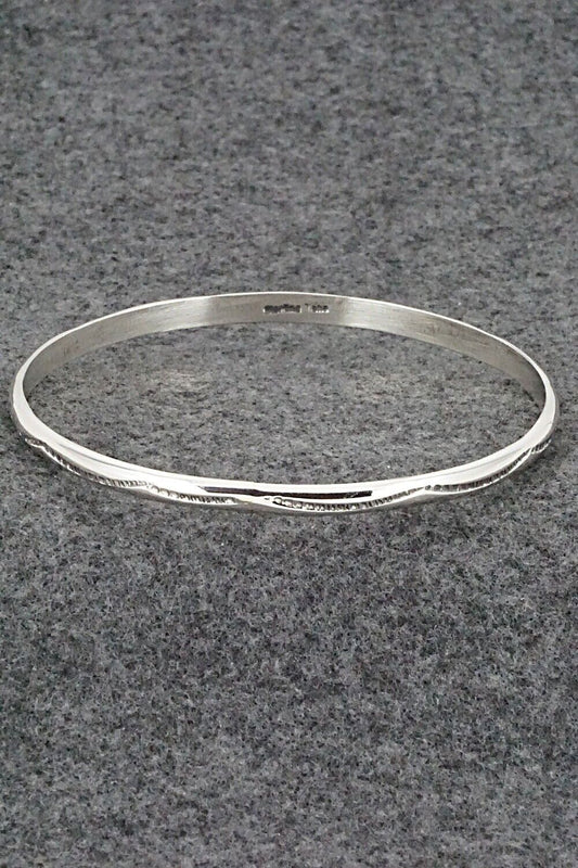 Sterling Silver Bangle Bracelet - Elaine Tahe
