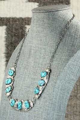 Turquoise & Sterling Silver Necklace - Navajo