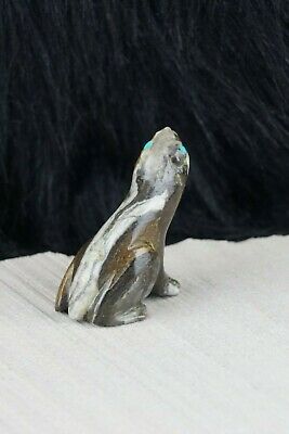 Frog Zuni Fetish - Lance Cheama - Zuni Frog Carving - High Lonesome Trading