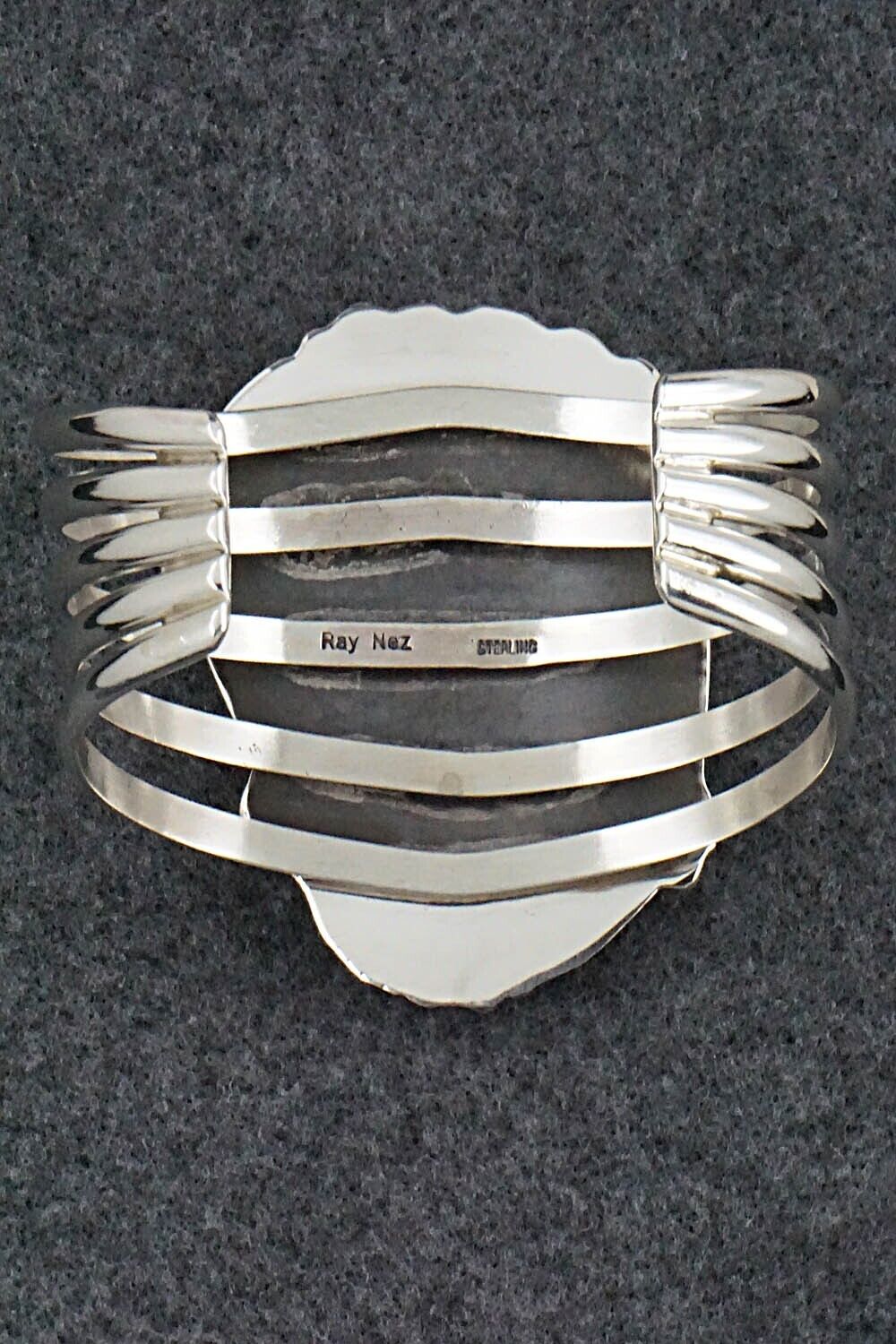 White Buffalo & Sterling Silver Bracelet - Ray Nez