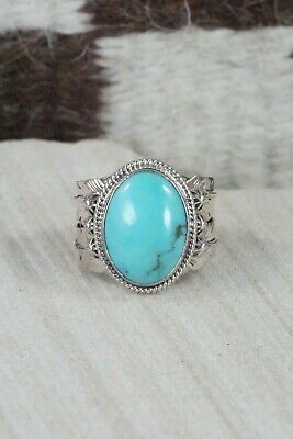 Turquoise & Sterling Silver Ring - Grace Kenneth - Size 6.5