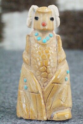Corn Maiden Zuni Fetish Carving - Derrick Kaamasee