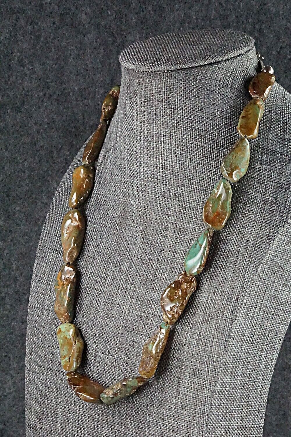 Turquoise and Sterling Silver Necklace - Louise Joe