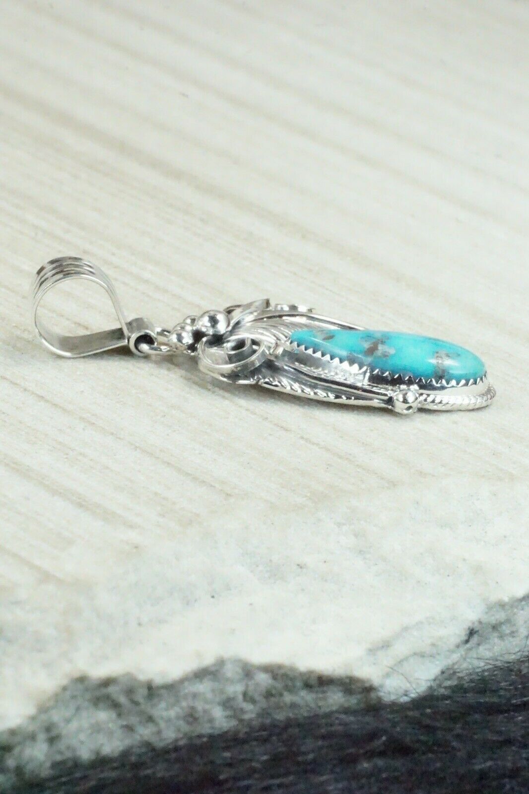 Turquoise & Sterling Silver Pendant - Davey Morgan