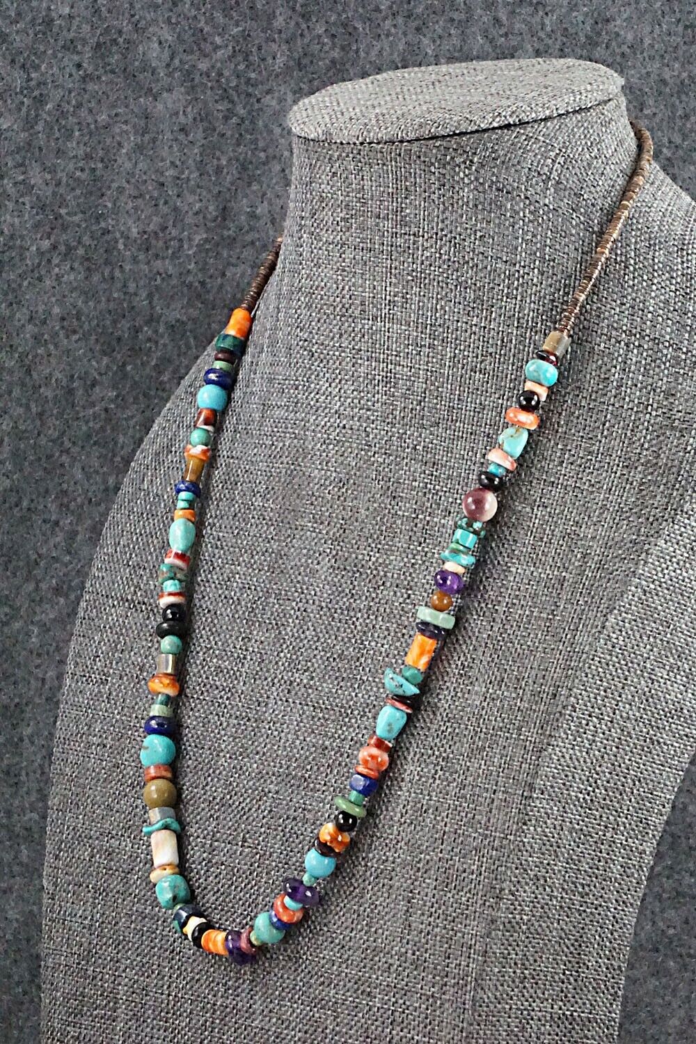 Multi Stone and Sterling Silver Necklace - Helen Tsosie