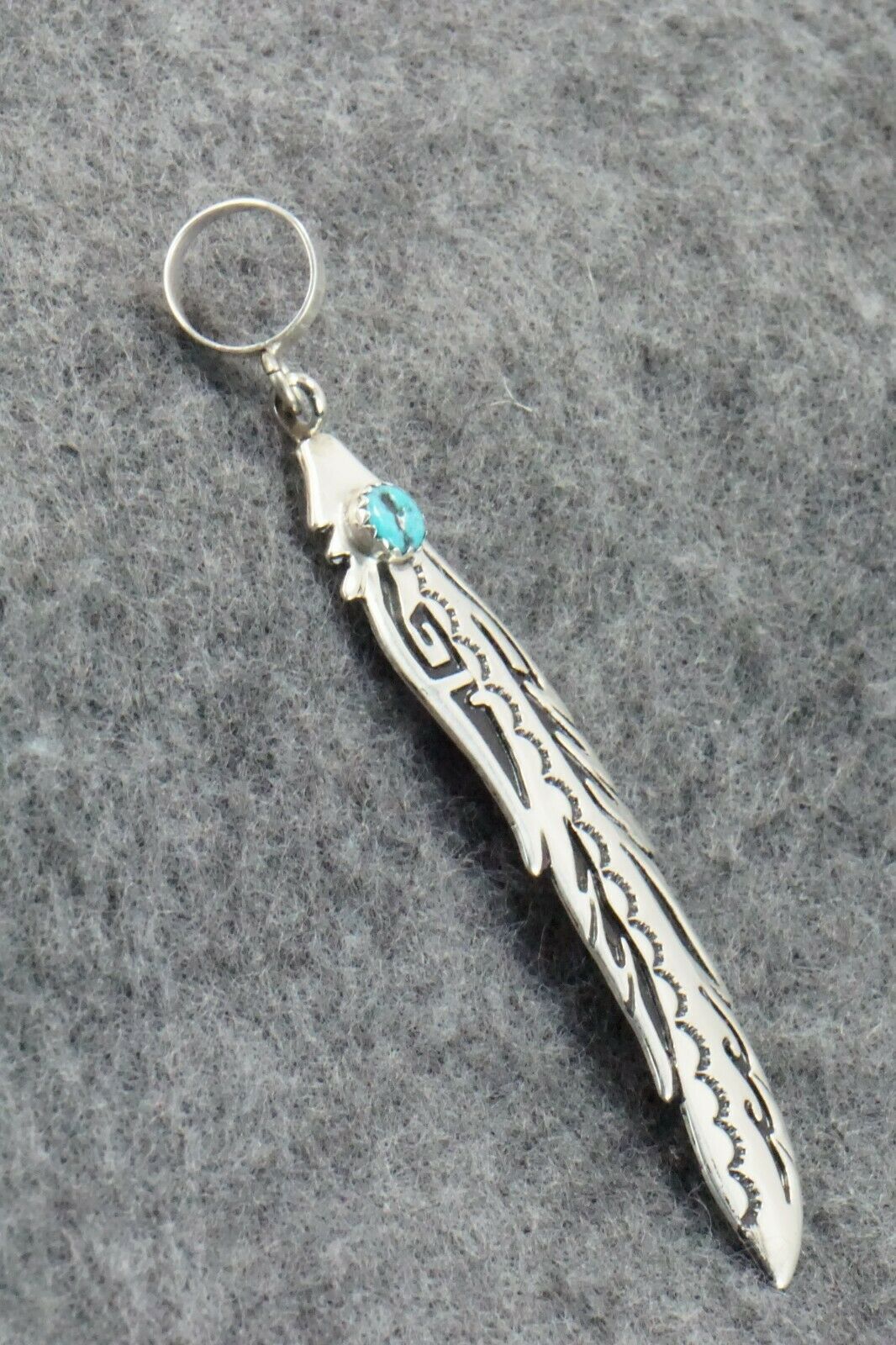 Turquoise & Sterling Silver Pendant - Rosita Singer