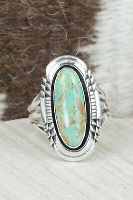 Turquoise & Sterling Silver Ring - Andrew Vandever - Size 10