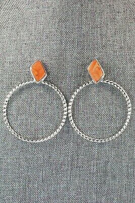 Coral & Sterling Silver Earrings - Annie Spencer