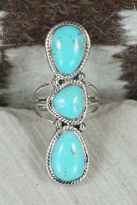 Turquoise and Sterling Silver Ring - Bucky Belin - Size 6.25