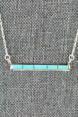 Turquoise & Sterling Silver Necklace - Rolanda Natachu