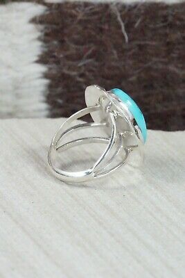 Turquoise & Sterling Silver Ring - Samuel Yellowhair - Size 6.5