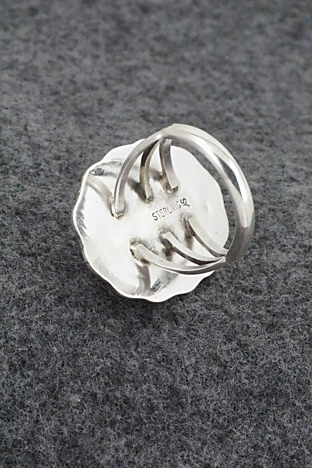 White Buffalo & Sterling Silver Ring - Samuel Yellowhair - Size 7