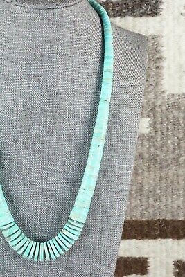Turquoise & Sterling Silver Necklace - Lupe Lovato