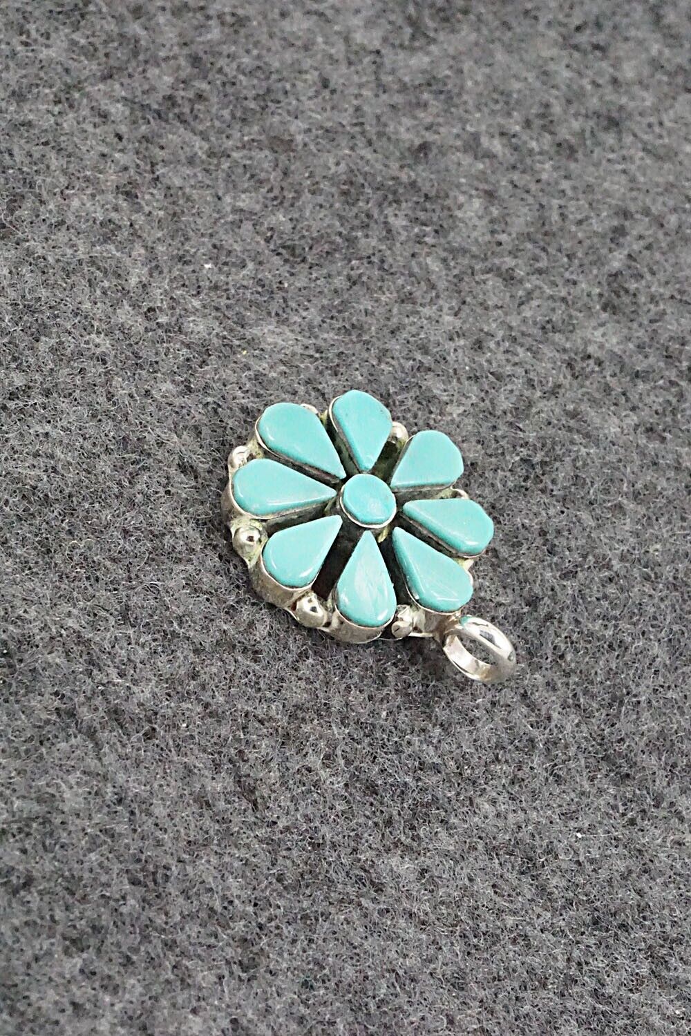 Turquoise & Sterling Silver Pendant - Arlo Kanteena