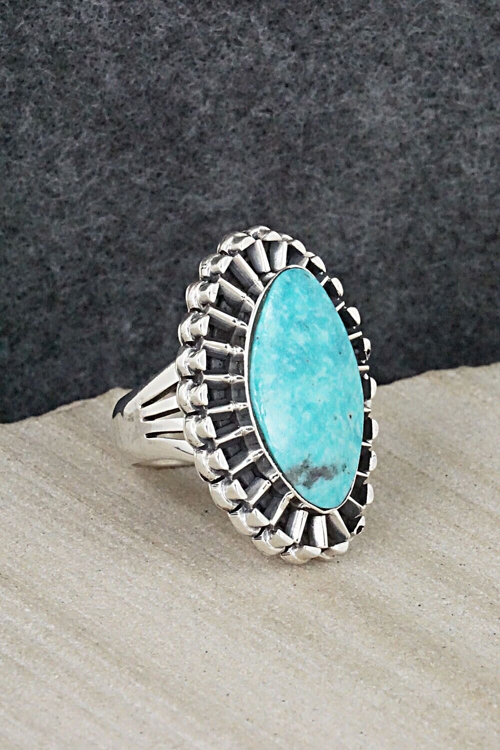 Turquoise & Sterling Silver Ring - Jimson Belin - Size 6