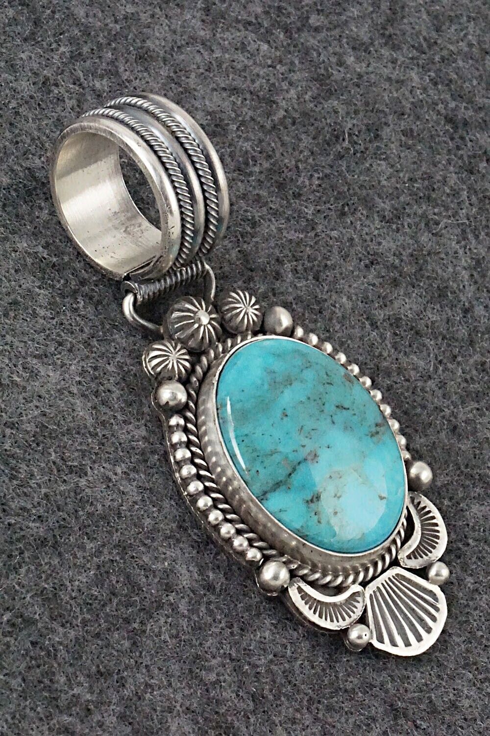 Turquoise & Sterling Silver Pendant - Michael Calladitto