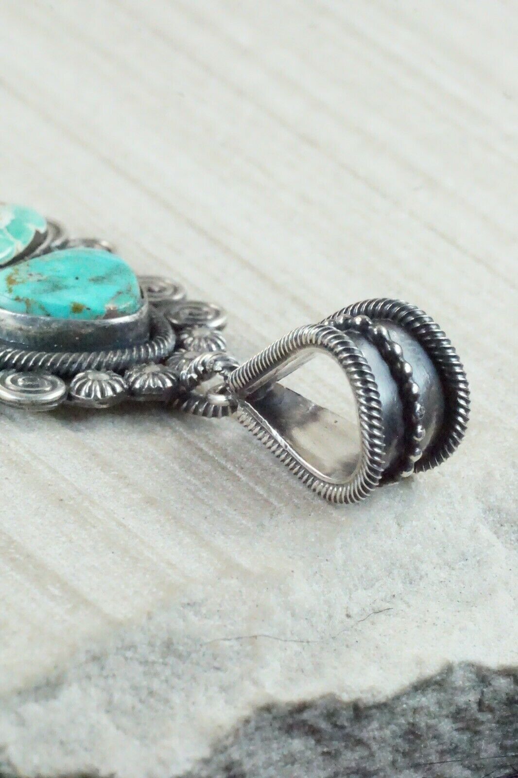 Turquoise & Sterling Silver Pendant - Jess Martinez
