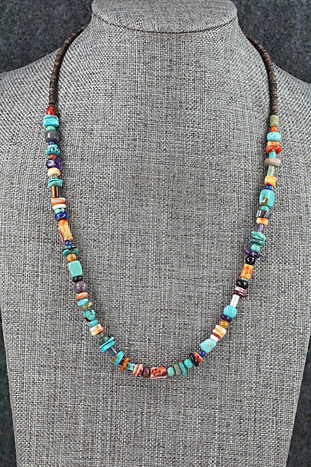 Multi Stone and Sterling Silver Necklace - Helen Tsosie