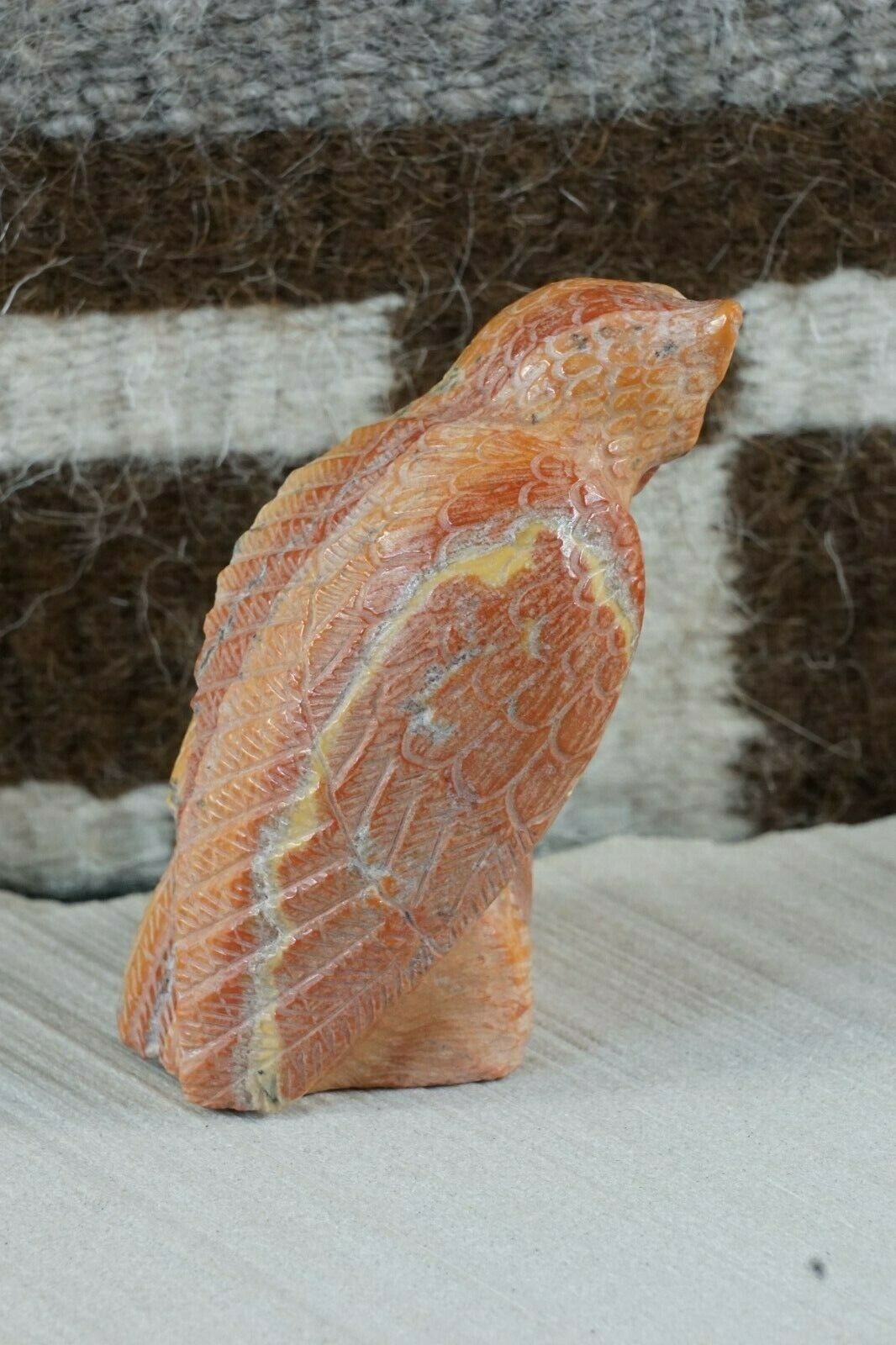 Owl Zuni Fetish Carving - Derrick Kaamasee - High Lonesome Trading