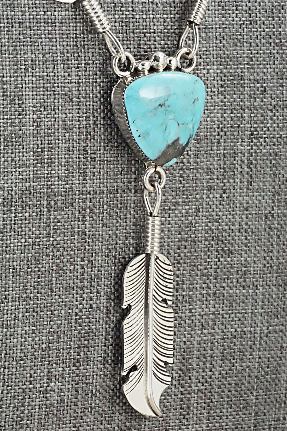 Turquoise & Sterling Silver Necklace - Gilbert Smith