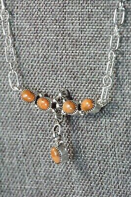 Spiny Oyster & Sterling Silver Necklace - Loretta Smith