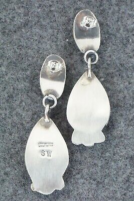 Turquoise, Spiny Oyster & Sterling Silver Earrings - Selina Warner