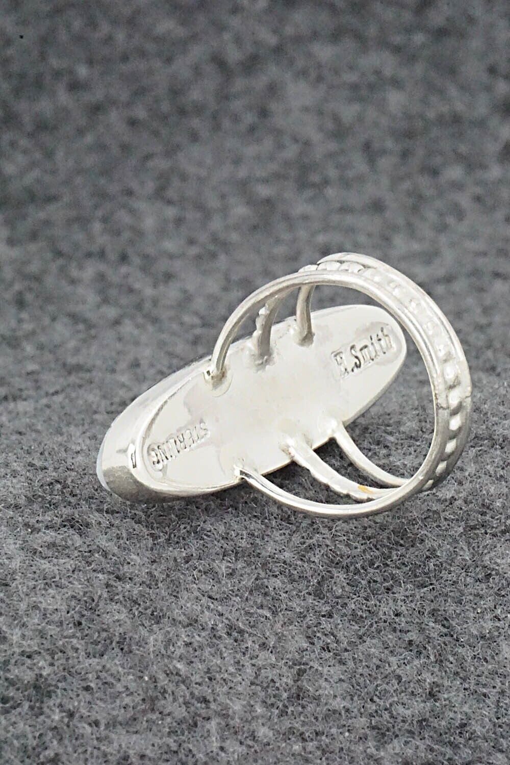 White Buffalo & Sterling Silver Ring - Harold Smith - Size 7