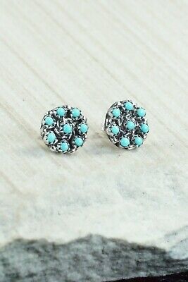 Turquoise & Sterling Silver Earrings - Randy Hooee