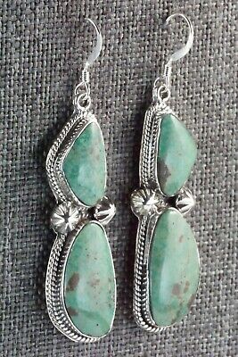 Turquoise & Sterling Silver Earrings - Lee Shorty